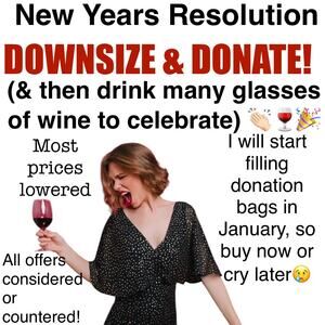 CLEARANCE, Downsizing closet. Major price cuts on most items. Donating soon!